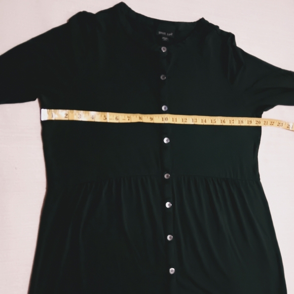J Jill Dress Womens Wearever Collection Forrest Green Jersey Knit Buttons Size M - Picture 7 of 10